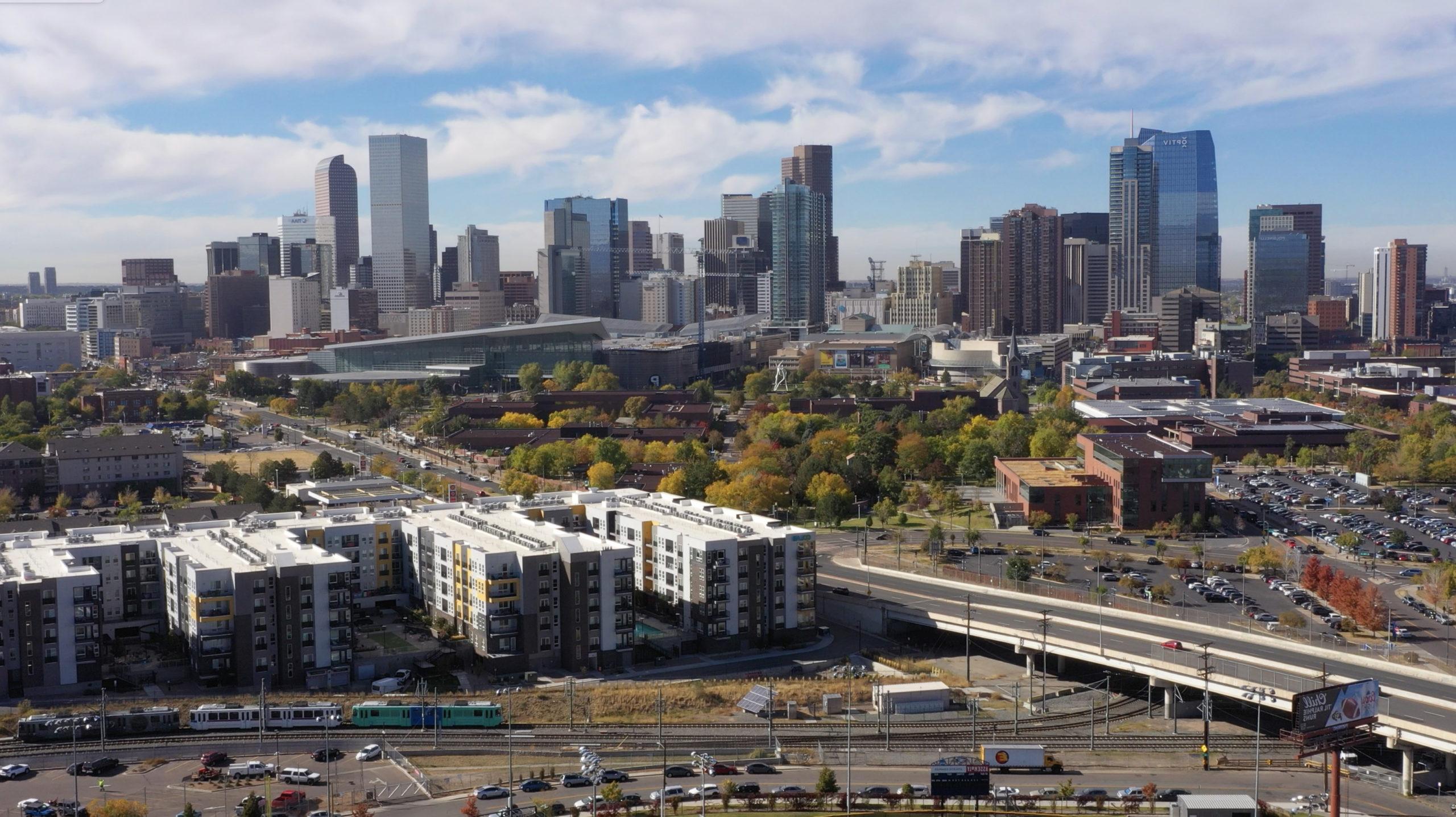 Auraria Campus fall aerials.